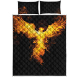 Phoenix Firebird Print Quilt Bed Set