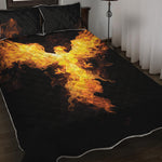 Phoenix Firebird Print Quilt Bed Set