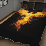 Phoenix Firebird Print Quilt Bed Set
