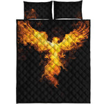 Phoenix Firebird Print Quilt Bed Set