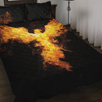 Phoenix Firebird Print Quilt Bed Set