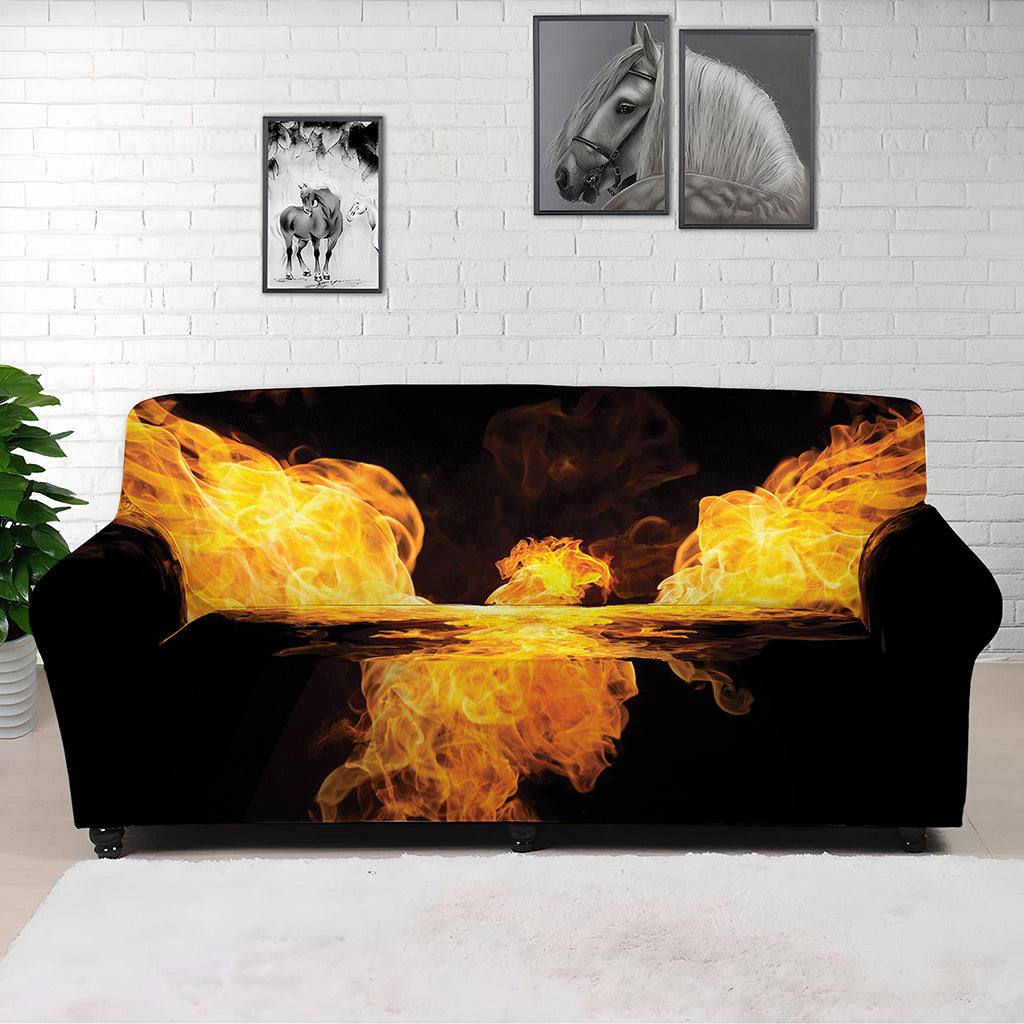 Phoenix Firebird Print Sofa Cover