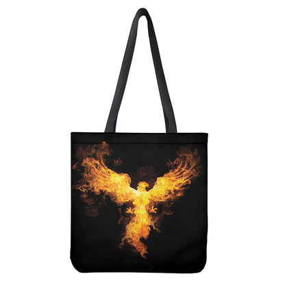 Phoenix Firebird Print Tote Bag