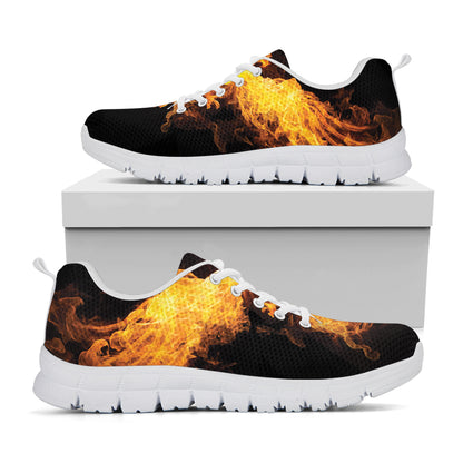 Phoenix Firebird Print White Sneakers