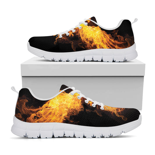 Phoenix Firebird Print White Sneakers