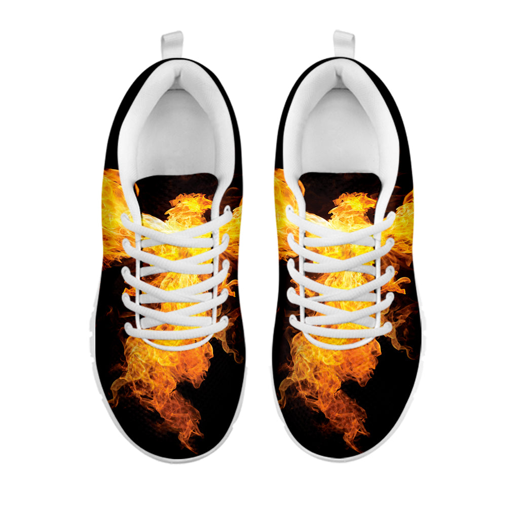 Phoenix Firebird Print White Sneakers