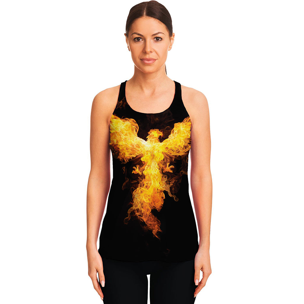 Phoenix Firebird Print Women's Racerback Tank Top