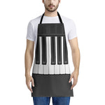 Piano Keyboard Print Apron
