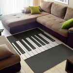 Piano Keyboard Print Area Rug
