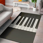 Piano Keyboard Print Area Rug
