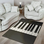 Piano Keyboard Print Area Rug