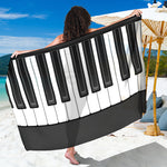 Piano Keyboard Print Beach Sarong Wrap