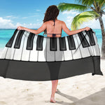Piano Keyboard Print Beach Sarong Wrap