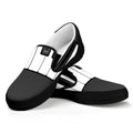 Piano Keyboard Print Black Slip On Sneakers