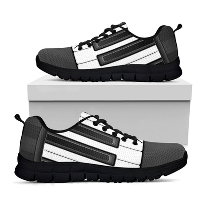 Piano Keyboard Print Black Sneakers