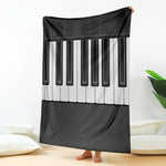 Piano Keyboard Print Blanket