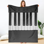 Piano Keyboard Print Blanket