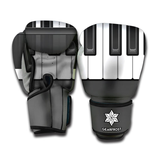 Piano Keyboard Print Boxing Gloves