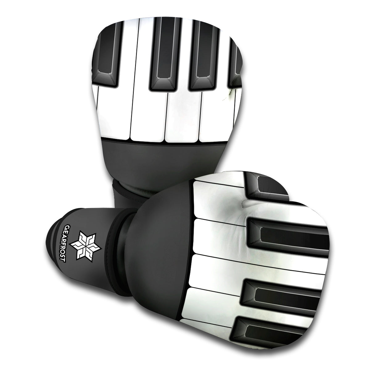 Piano Keyboard Print Boxing Gloves