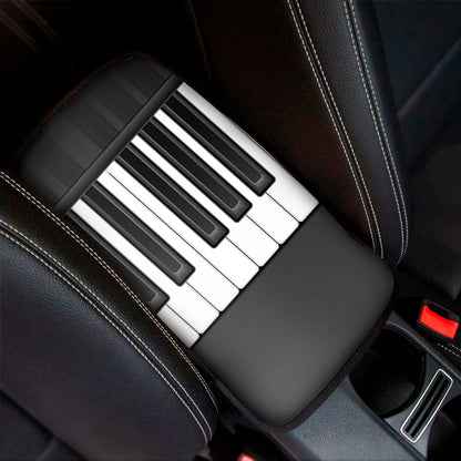 Piano Keyboard Print Car Center Console Cover