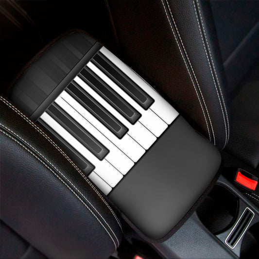 Piano Keyboard Print Car Center Console Cover