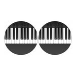 Piano Keyboard Print Car Coasters