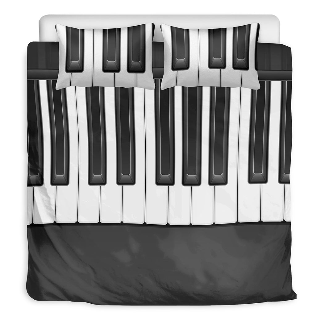 Piano Keyboard Print Duvet Cover Bedding Set