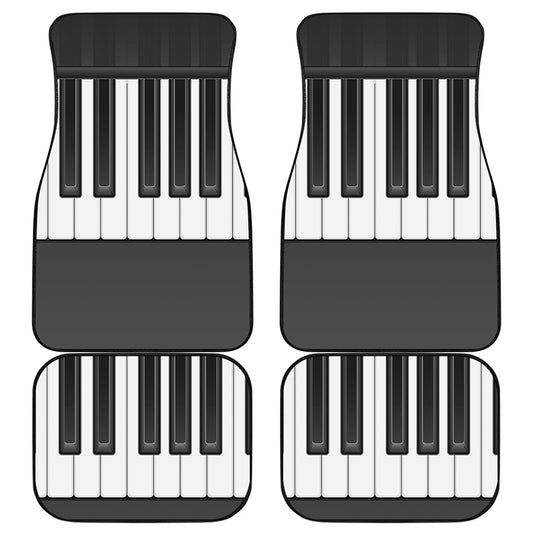Piano Keyboard Print Front and Back Car Floor Mats
