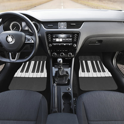 Piano Keyboard Print Front and Back Car Floor Mats