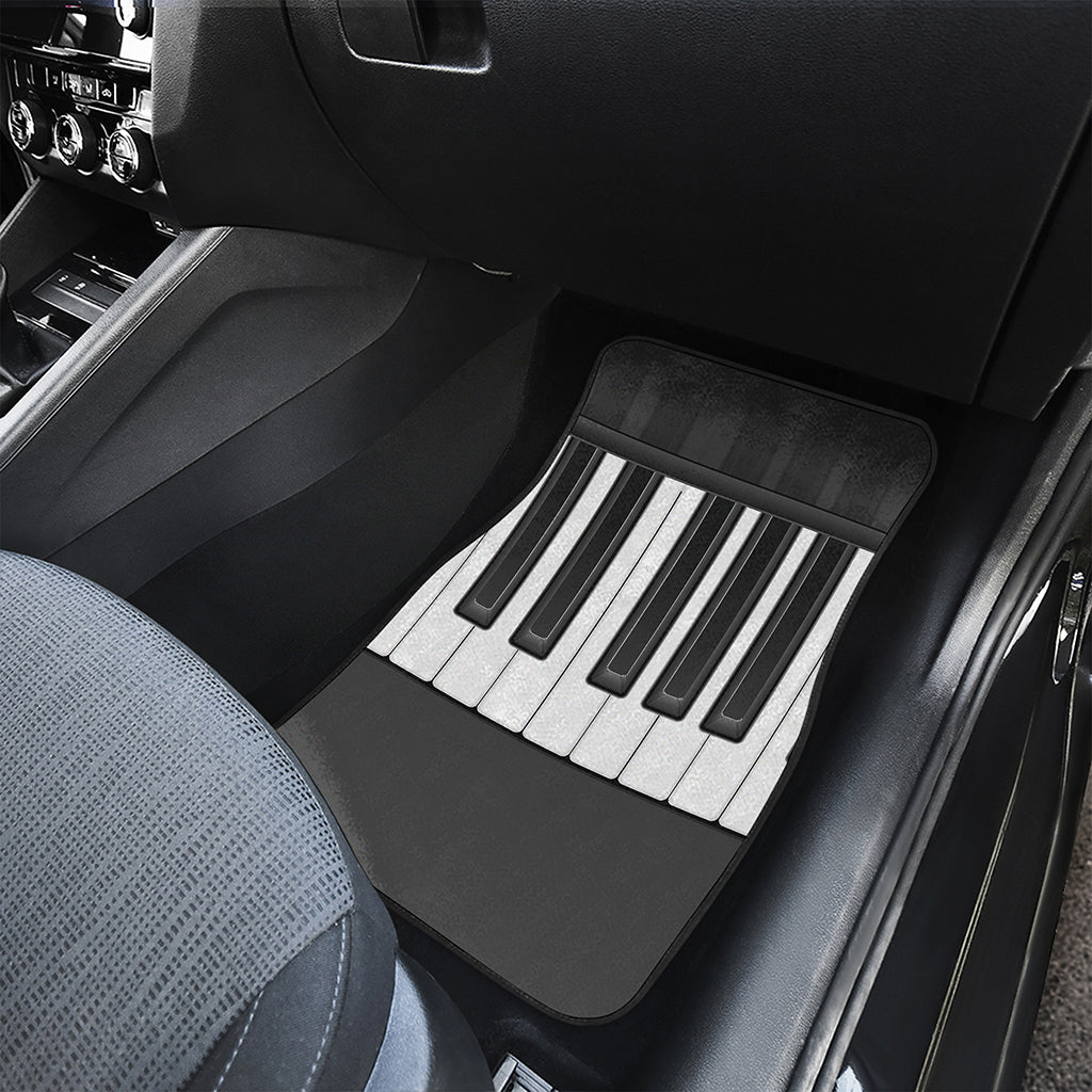 Piano Keyboard Print Front and Back Car Floor Mats