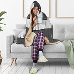 Piano Keyboard Print Hooded Blanket