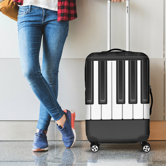 Piano Keyboard Print Luggage Cover