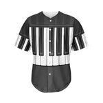 Piano Keyboard Print Men's Baseball Jersey