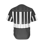 Piano Keyboard Print Men's Baseball Jersey