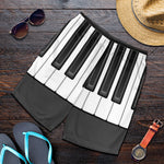 Piano Keyboard Print Men's Shorts