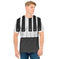 Piano Keyboard Print Men's T-Shirt