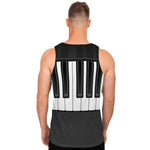 Piano Keyboard Print Men's Tank Top