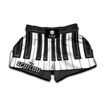 Piano Keyboard Print Muay Thai Boxing Shorts