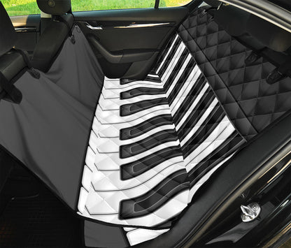 Piano Keyboard Print Pet Car Back Seat Cover