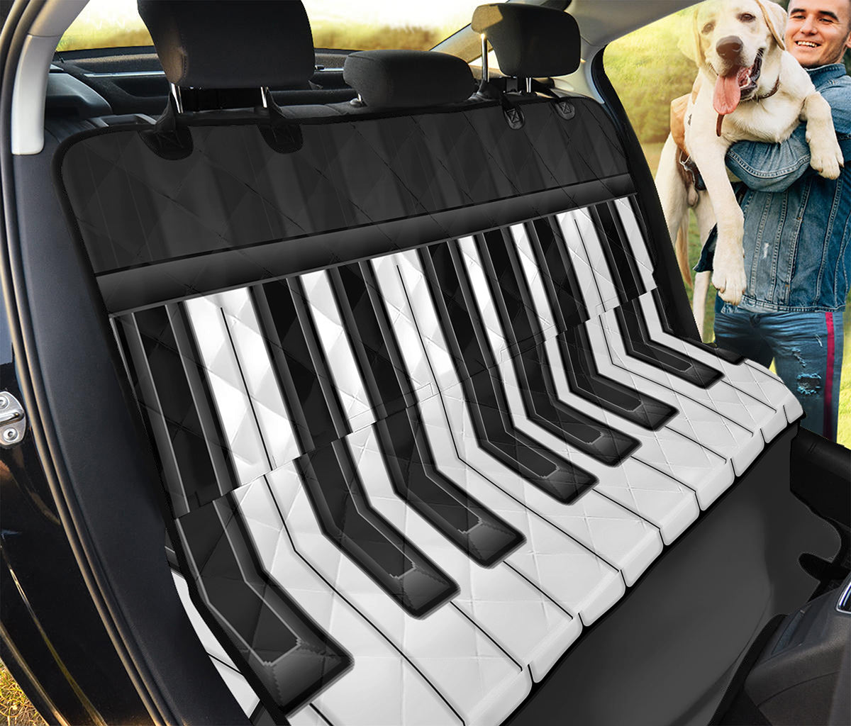 Piano Keyboard Print Pet Car Back Seat Cover