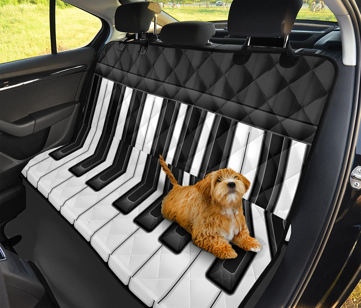 Piano Keyboard Print Pet Car Back Seat Cover