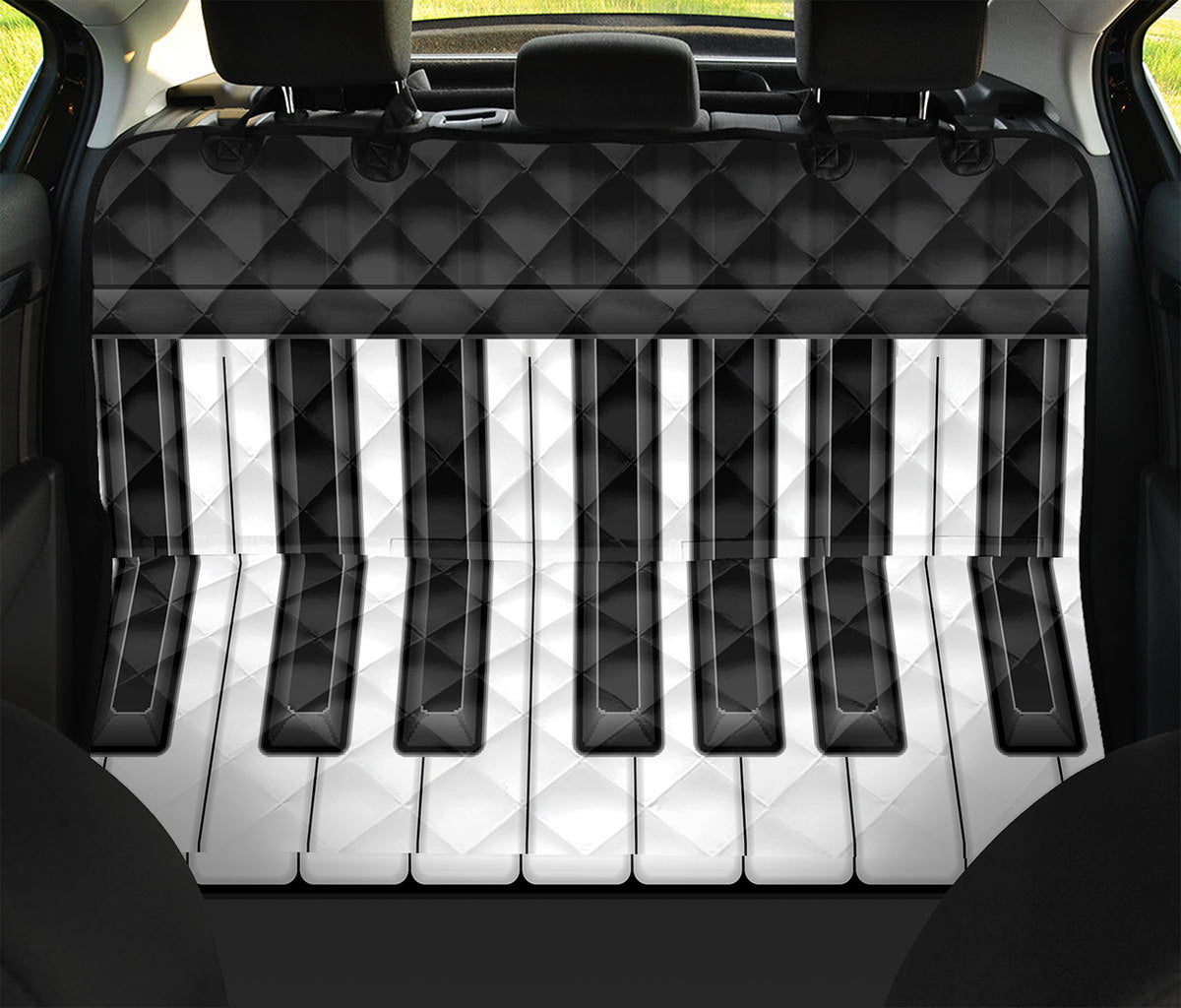 Piano Keyboard Print Pet Car Back Seat Cover