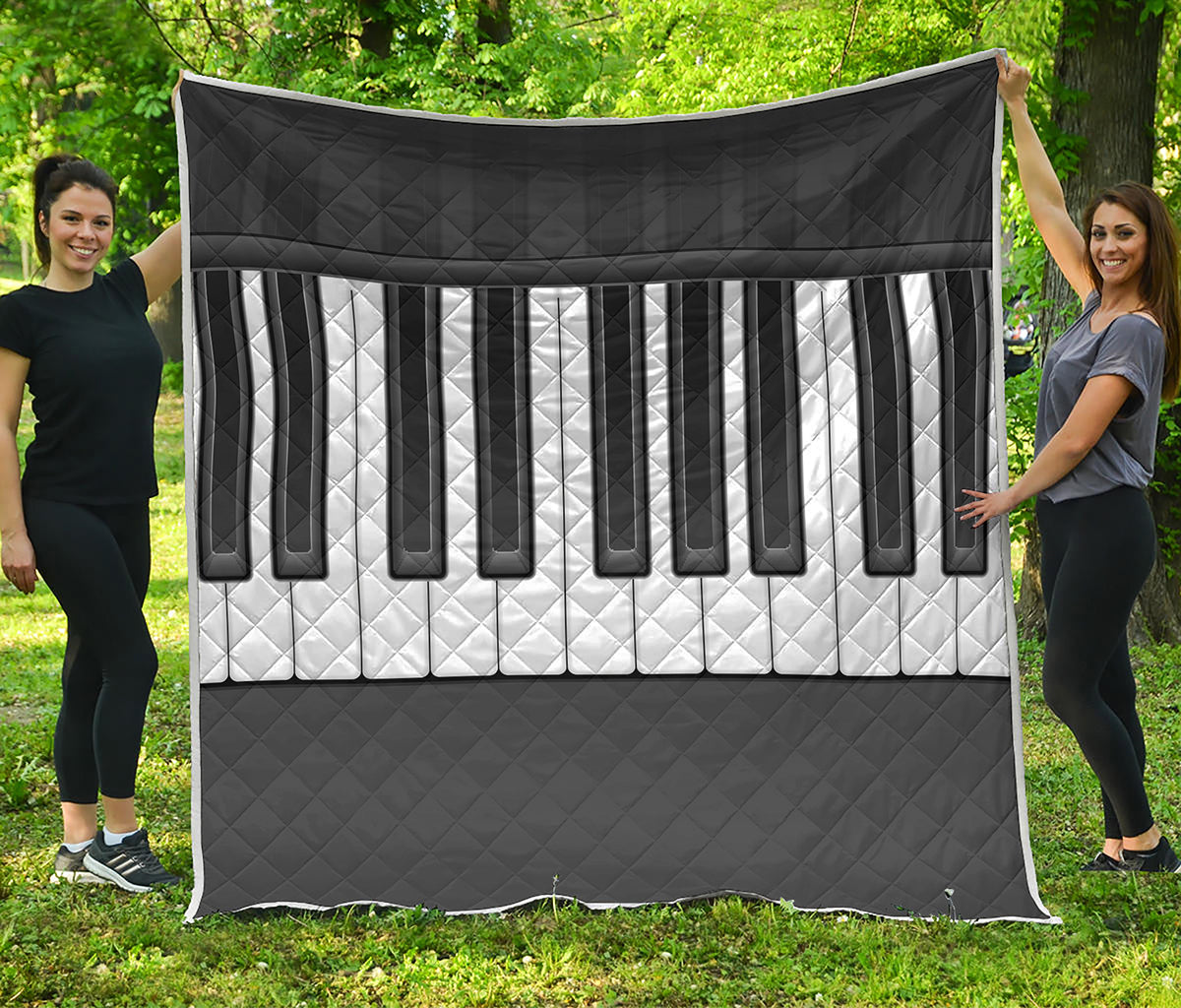 Piano Keyboard Print Quilt
