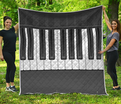 Piano Keyboard Print Quilt