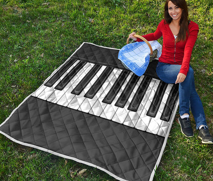 Piano Keyboard Print Quilt