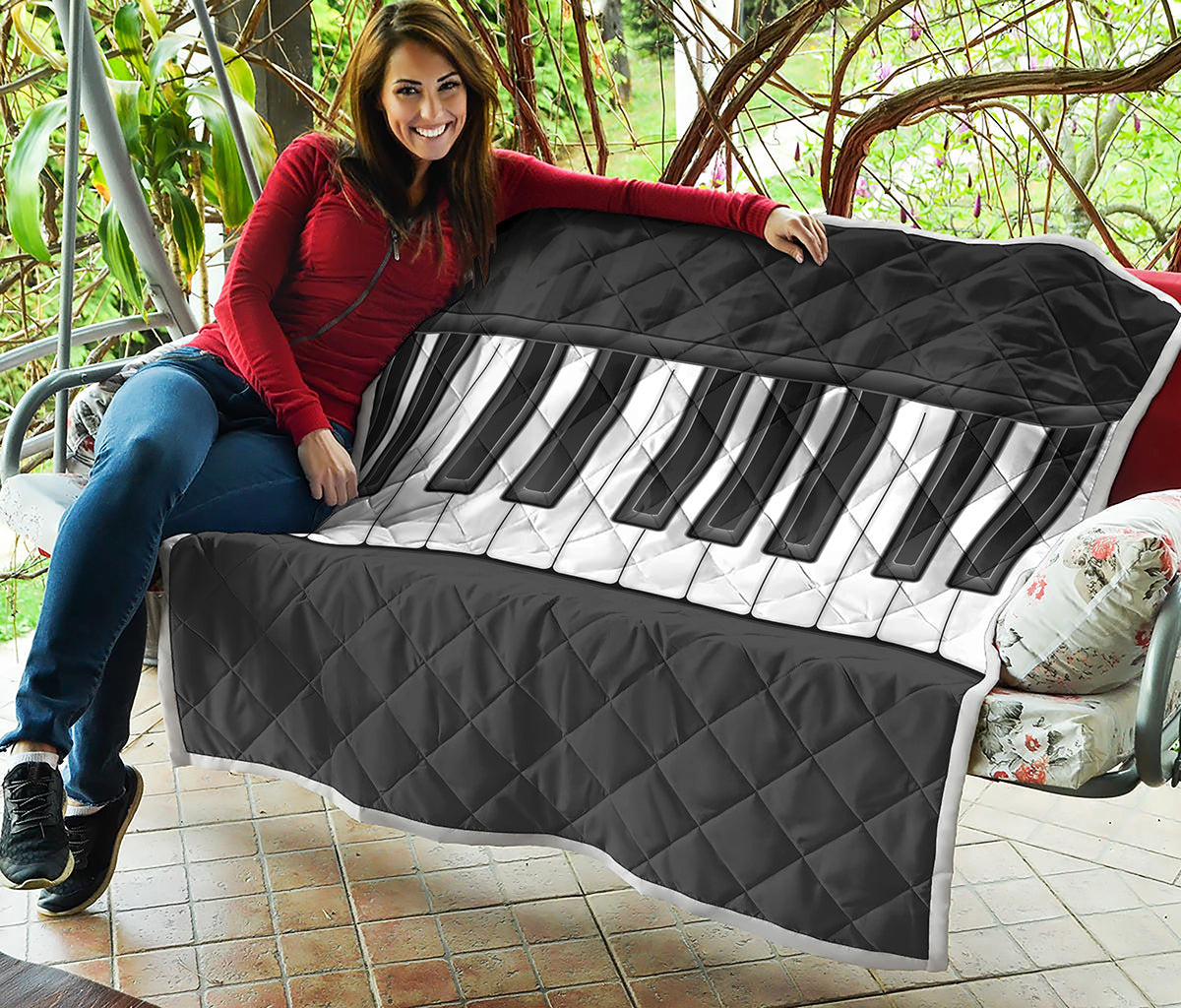 Piano Keyboard Print Quilt