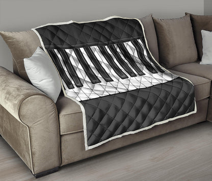 Piano Keyboard Print Quilt