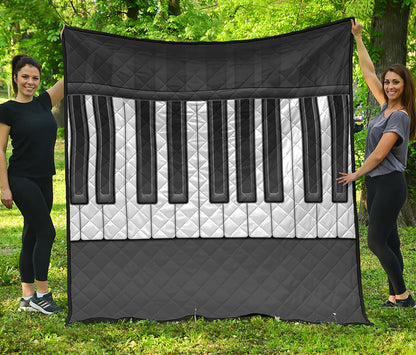Piano Keyboard Print Quilt