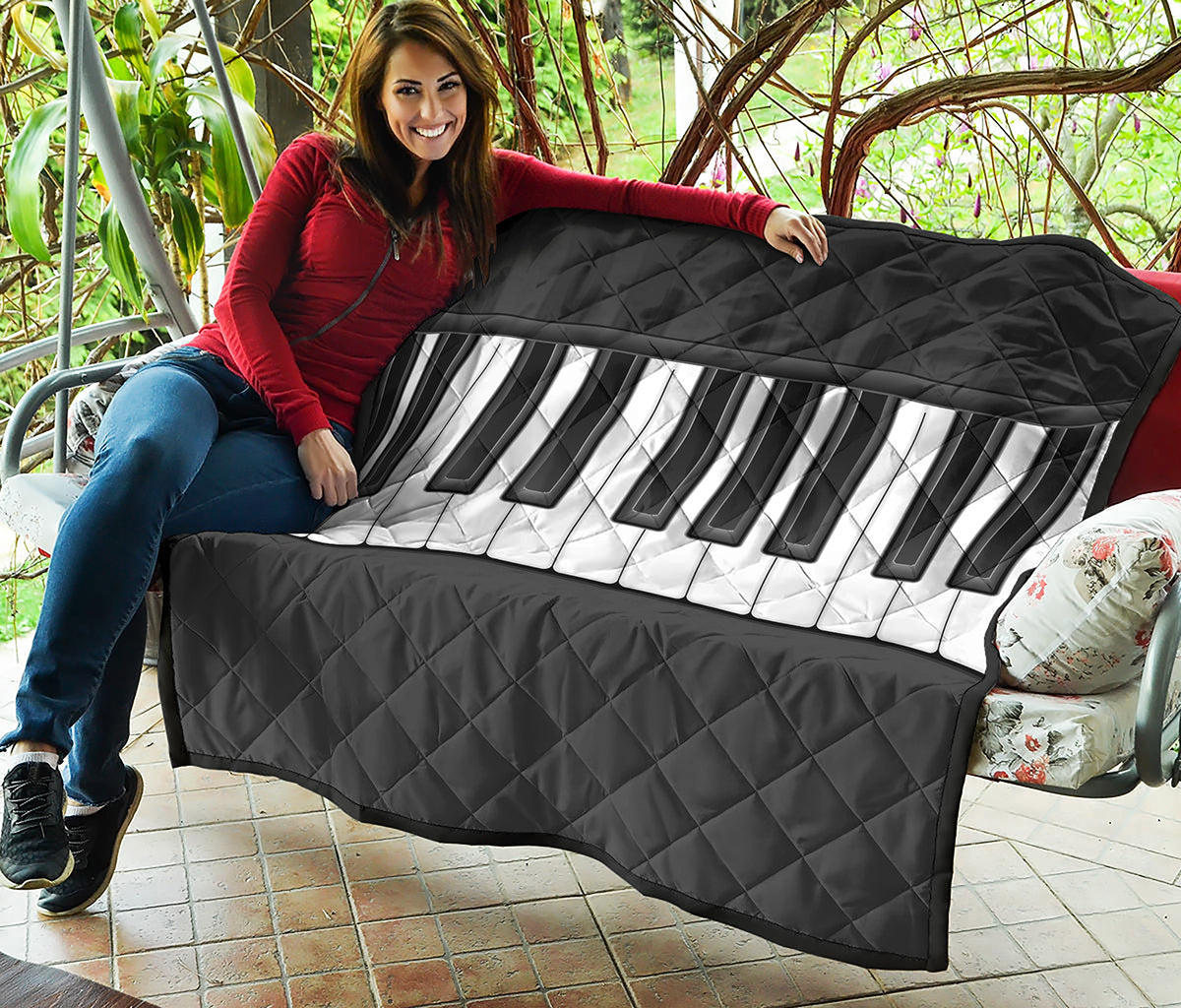 Piano Keyboard Print Quilt