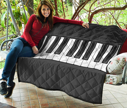 Piano Keyboard Print Quilt